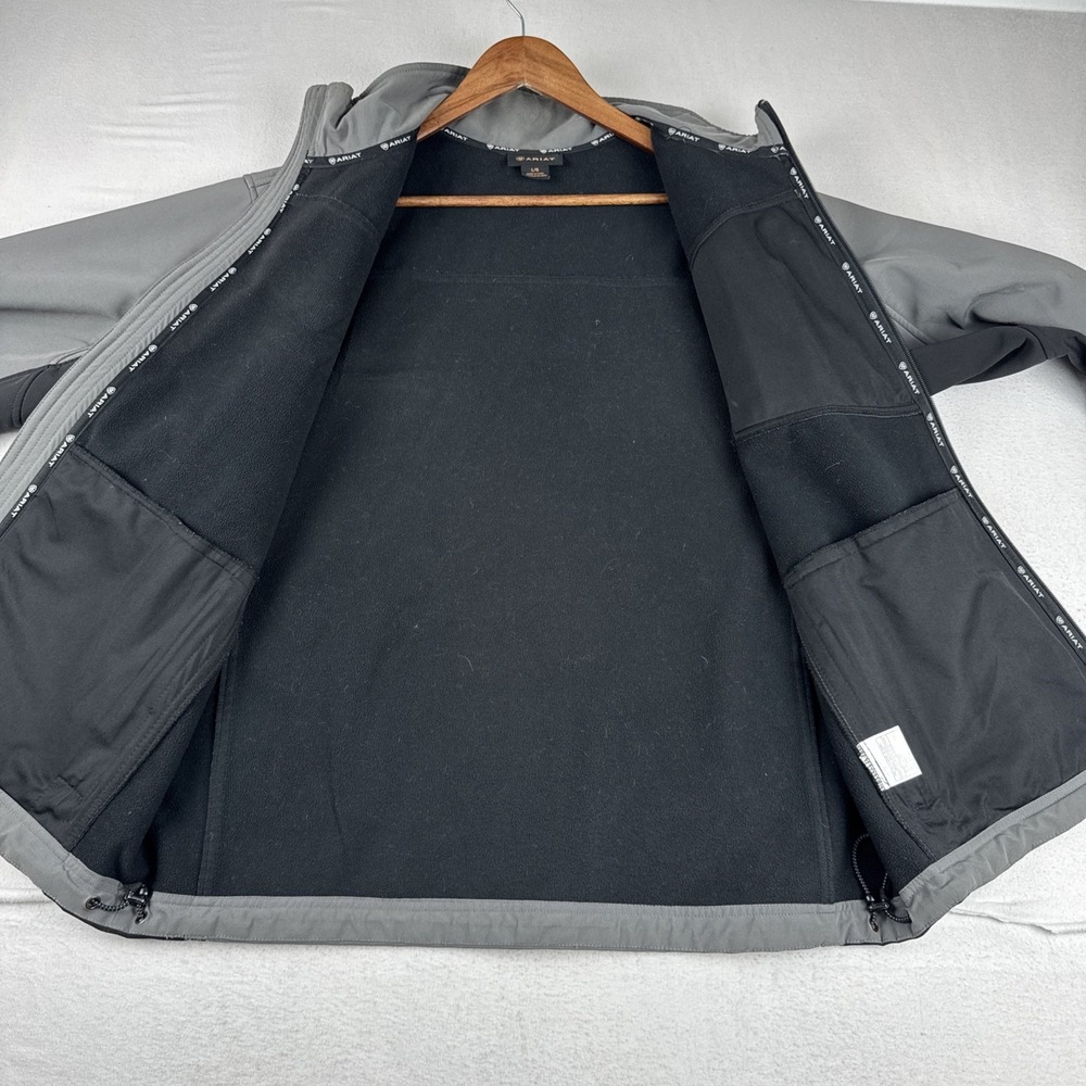 Ariat Mens Softshell Gray Jacket Large Outdoor Camping Workwear Hiking READ - Picture 5 of 10